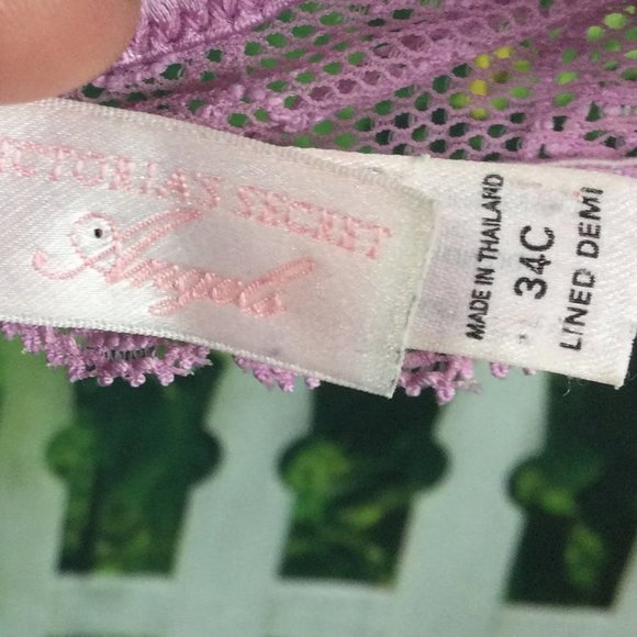 Victoria’s Secret Angels Bra Pink Lace Lined Demi 34C - Picture 4 of 7